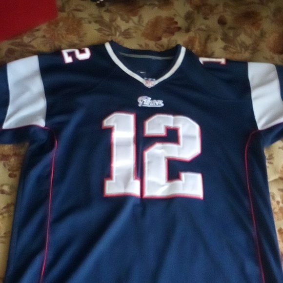 NFL Other - Brady 12 Patriots jersey NFL official merch XL TTS embroidered patches